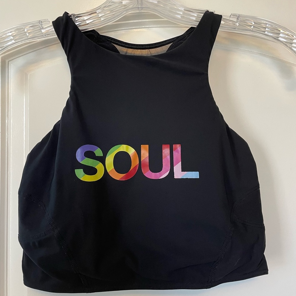 Lululemon longline sports bra - SoulCycle Pride logo